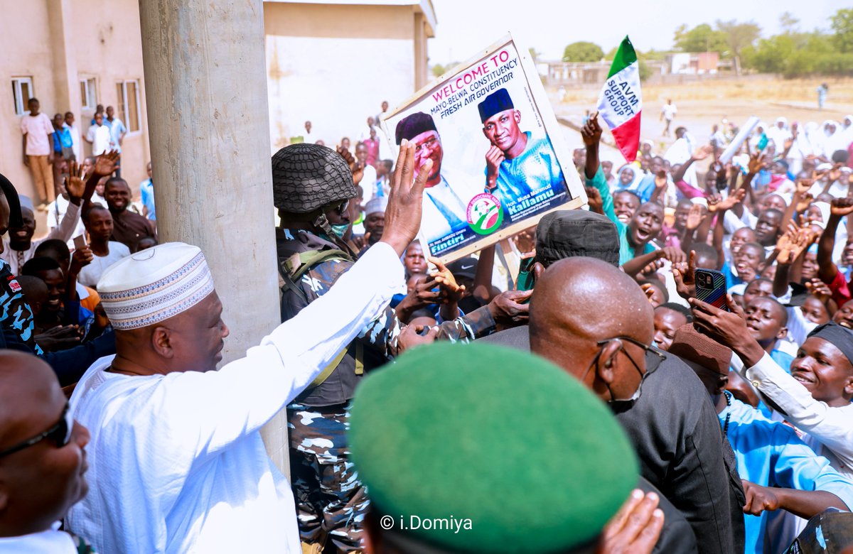 GovernorAUF's tweet photo. Today, we were in Mayo-Belwa to deliver on our promise of purposeful governance.

We commissioned the Mayo-Belwa International Cattle Market, assessed ongoing works at the upgraded General Hospital, and engaged directly with the people on their priorities, roads, power, water, security, and livelihoods.

This is what leadership looks like: showing up, taking responsibility, and getting results. Adamawa is moving forward, no excuses, no retreat.
