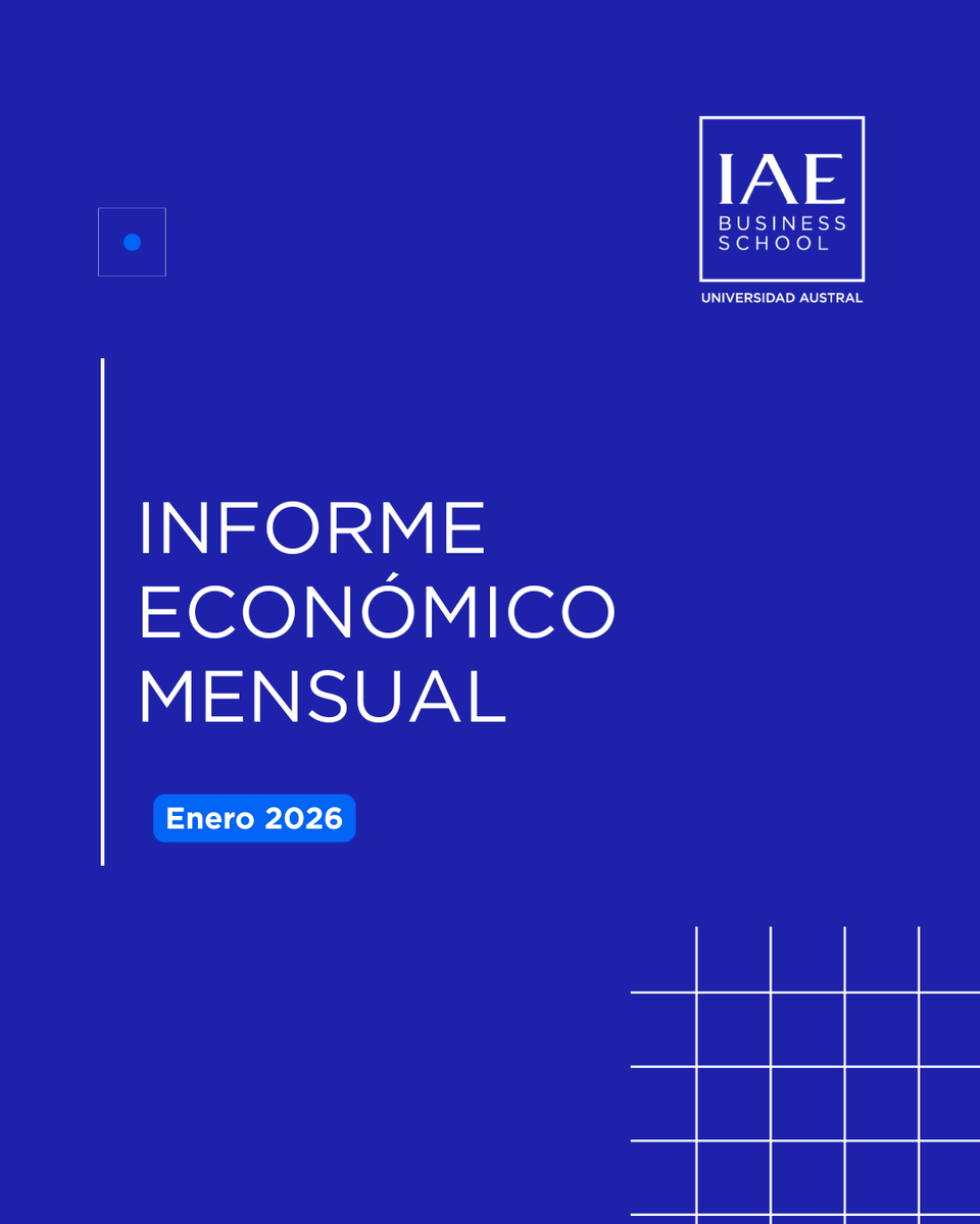 Ya está disponible nuestro Informe Económico Mensual de enero, con claves para leer la coyuntura y sus implicancias empresariales. 📎 Accedé al informe: iae.edu.ar/2026/01/inform…