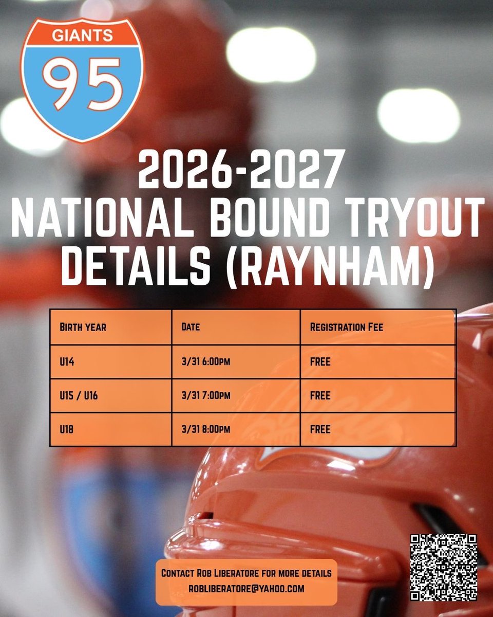 🏒TRYOUT DETAILS ARE HERE!! 🏒
2026-2027 Registration is now open!!! 
📍New England Sports Village Attleboro, MA