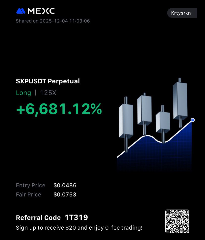 📊 Execution matters more than predictions.

💼 Built for serious traders
💰 10% trading fee discount via referral

👉 Get started:
mexc.fm/en-TR/acquisit…

#BTC #ETH #SOL #BULLA #ROLL #GOLD #SİLVER #TSLA #RİVER #HYPE #XRP #SUI #APPLE