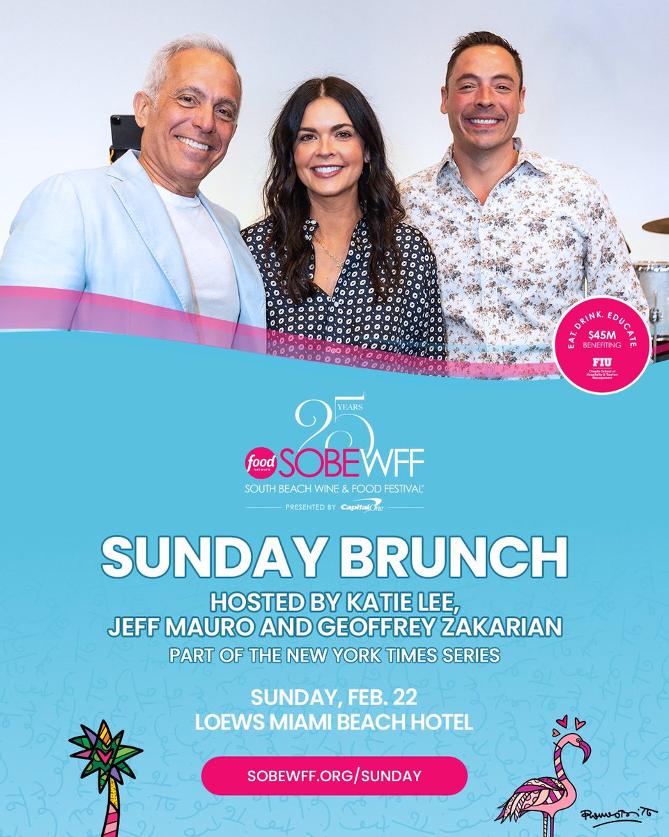 Thrilled to host Sunday Brunch at <a href="/Loews_Hotels/">Loews Hotels</a> Miami as part of the 25th Anniversary of <a href="/SOBEWFF/">SOBEWFF</a> presented by Capital One ☀️

Brunch is about elegance, flavor, and community and we’re bringing all three together with dishes inspired by Miami’s vibrant culinary spirit. Join