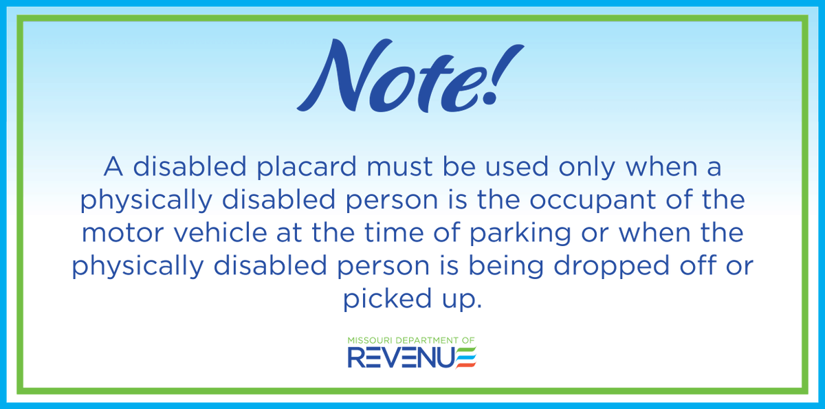 There are two types of Disabled Person Placards: Permanent Disabled Placards and Temporary Disabled Placards. For a complete list of instructions and required forms, visit loom.ly/xMQhs2E.