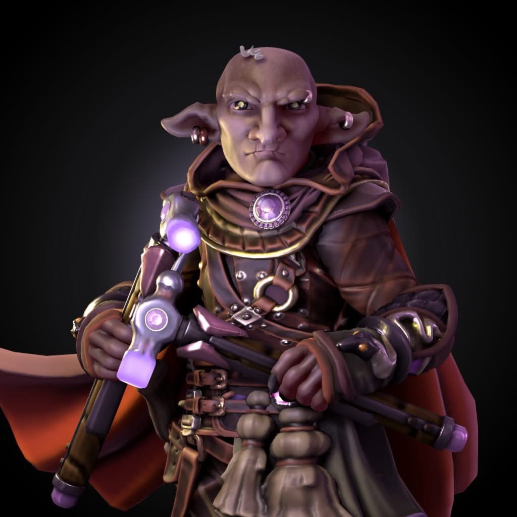 HeroOfTheForge's tweet photo. @HeroForgeMinis The cranky, cantankerous old Svirfneblin fighter/hexblade warlock named Grygg Stoneshutter from the isolated gnomish mining village of Ieirithymbul in the Sword Mountains, wielder of matched magic adamantine hammers. He dreams of restoring the lost Hanging City of Dolbunde. https://t.co/oEpo0gAU5I