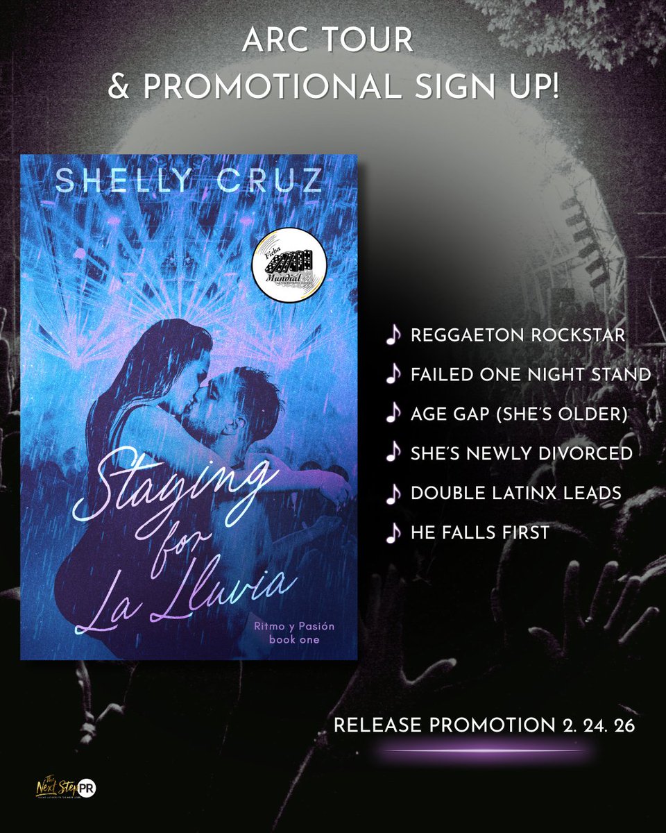 𝗡𝗘𝗪 𝗦𝗜𝗚𝗡 𝗨𝗣 𝗔𝗟𝗘𝗥𝗧! 📣
#StayingLaLluvia by <a href="/ShellyCWrites/">Shelly Cruz</a>
Genre: ContemporaryRomance
Releasing 2.24
#SignUp bit.ly/StayingForLaLl…
#HostedBy <a href="/TheNextStepPR/">The Next Step PR</a>
Learn more at thenextsteppr.com