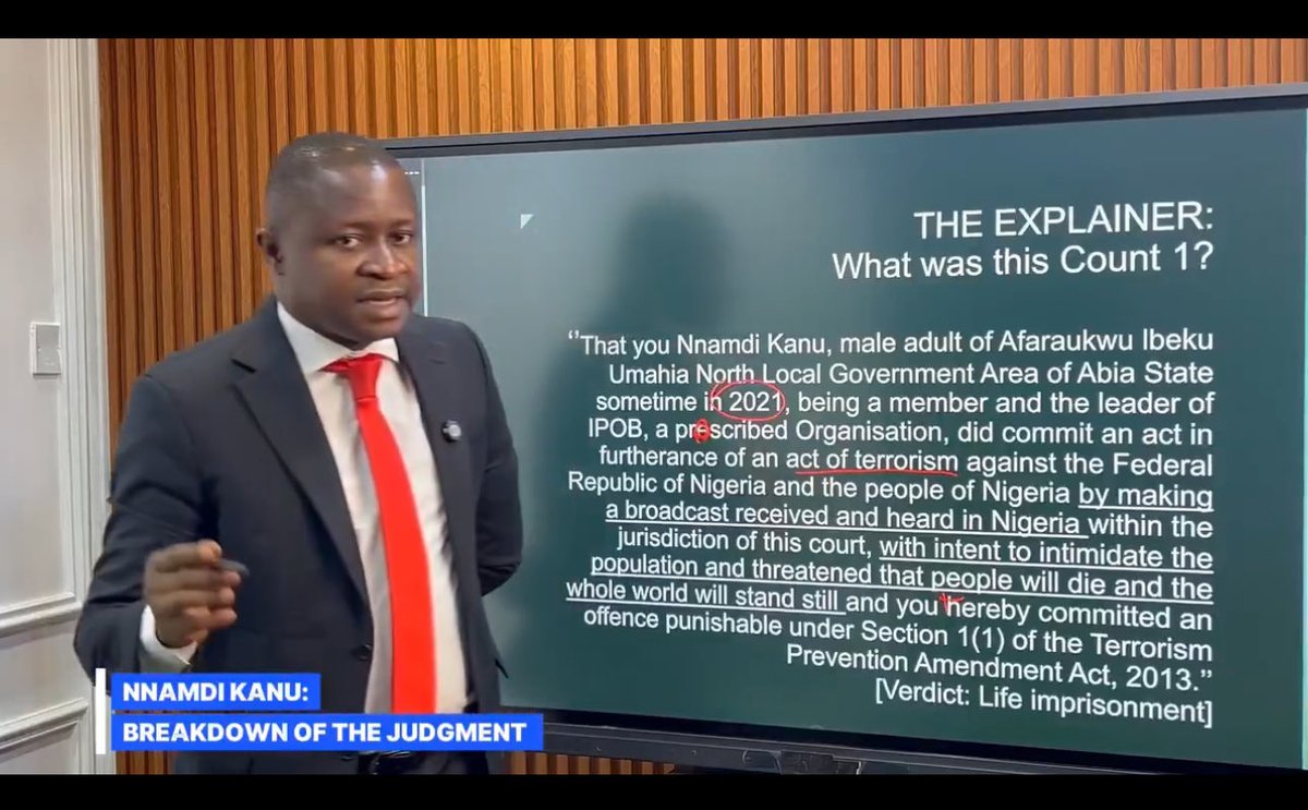 Oludari_'s tweet image. These are the counts your coward Nnamudi Kanu was jailed for, I know majority of your Ibos are illiterate but we will school you. 

Nobody said you can agitate, but let you agitation start and end in you jungle Ibo region.