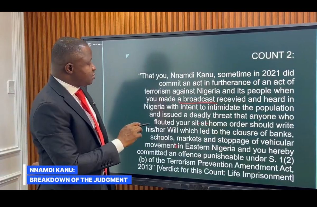 Oludari_'s tweet image. These are the counts your coward Nnamudi Kanu was jailed for, I know majority of your Ibos are illiterate but we will school you. 

Nobody said you can agitate, but let you agitation start and end in you jungle Ibo region.