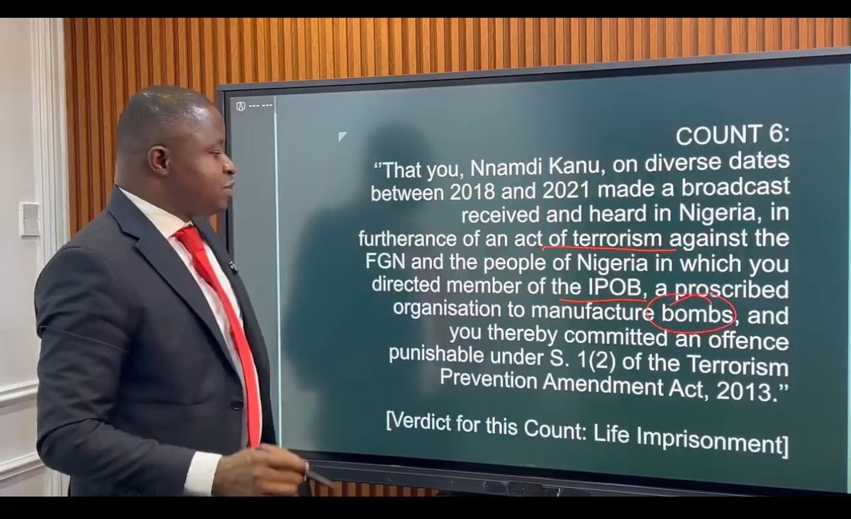 Oludari_'s tweet image. These are the counts your coward Nnamudi Kanu was jailed for, I know majority of your Ibos are illiterate but we will school you. 

Nobody said you can agitate, but let you agitation start and end in you jungle Ibo region.