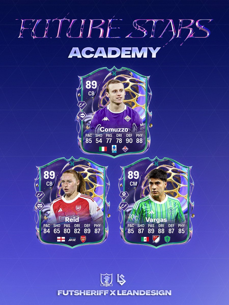 FutSheriff's tweet photo. 🚨Some players included in Starting XI pack:

• 🇮🇹 Cormuzzo
• 🏴󠁧󠁢󠁥󠁮󠁧󠁿 Reid
• 🇲🇽 Vargas

Card is a prediction #FC26 https://t.co/9C0qbZ3KF5