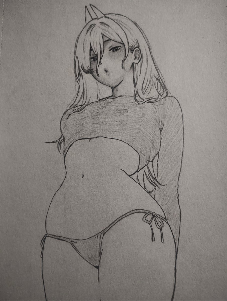 codewuan's tweet image. Dibujo de power 😋 chainsawman