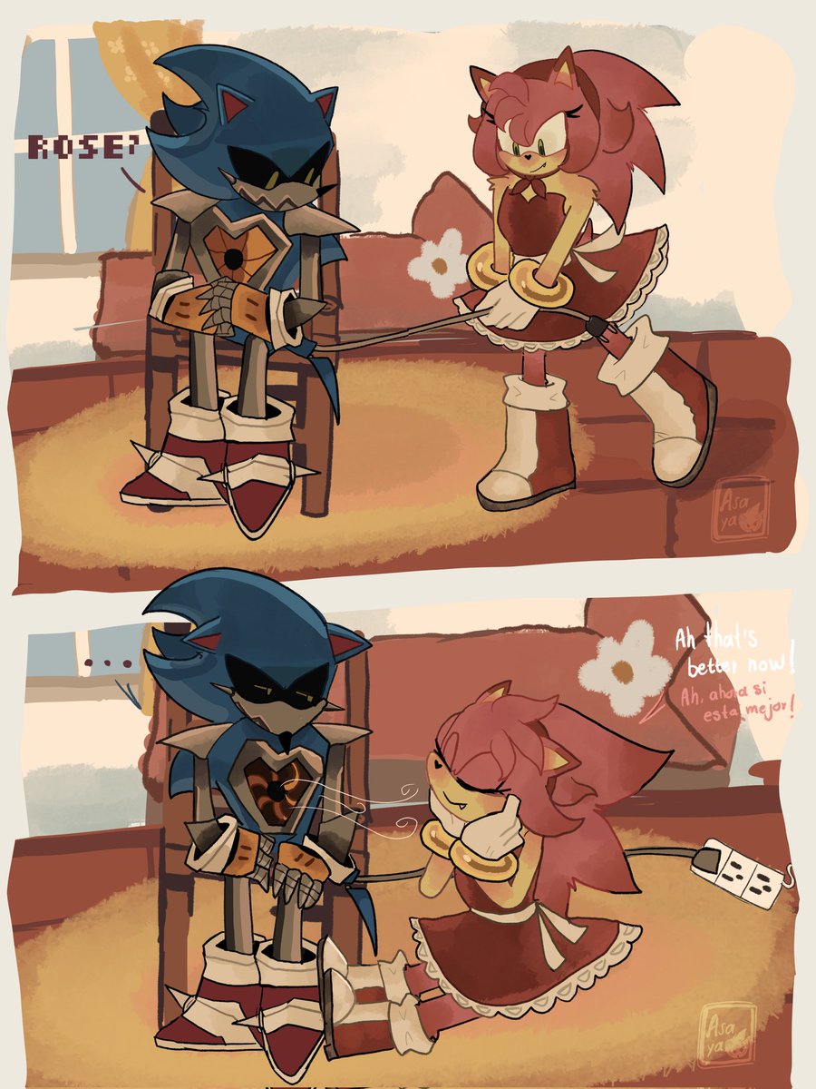 asaya430's tweet image. Sunny day (2/2)

[#amyrose #metalsonic #metamy #SonicTheHedgehog #wildhogAU