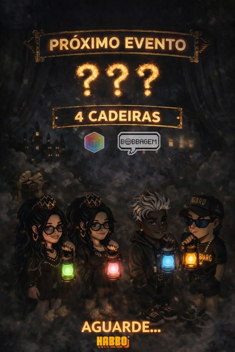✨👀 Fiquei sabendo que o próximo evento do Bar 4 Cadeiras vai dar o que falar, hein!

Se o último evento foi até a madrugada e deu o que falar, imagina o próximo! 😏💥
Aguardem… novidades estão chegando!

(Mini spoiler) E aí, conta pra gente:
QUAL É O SEU STATUS? 🟡🔴🟢