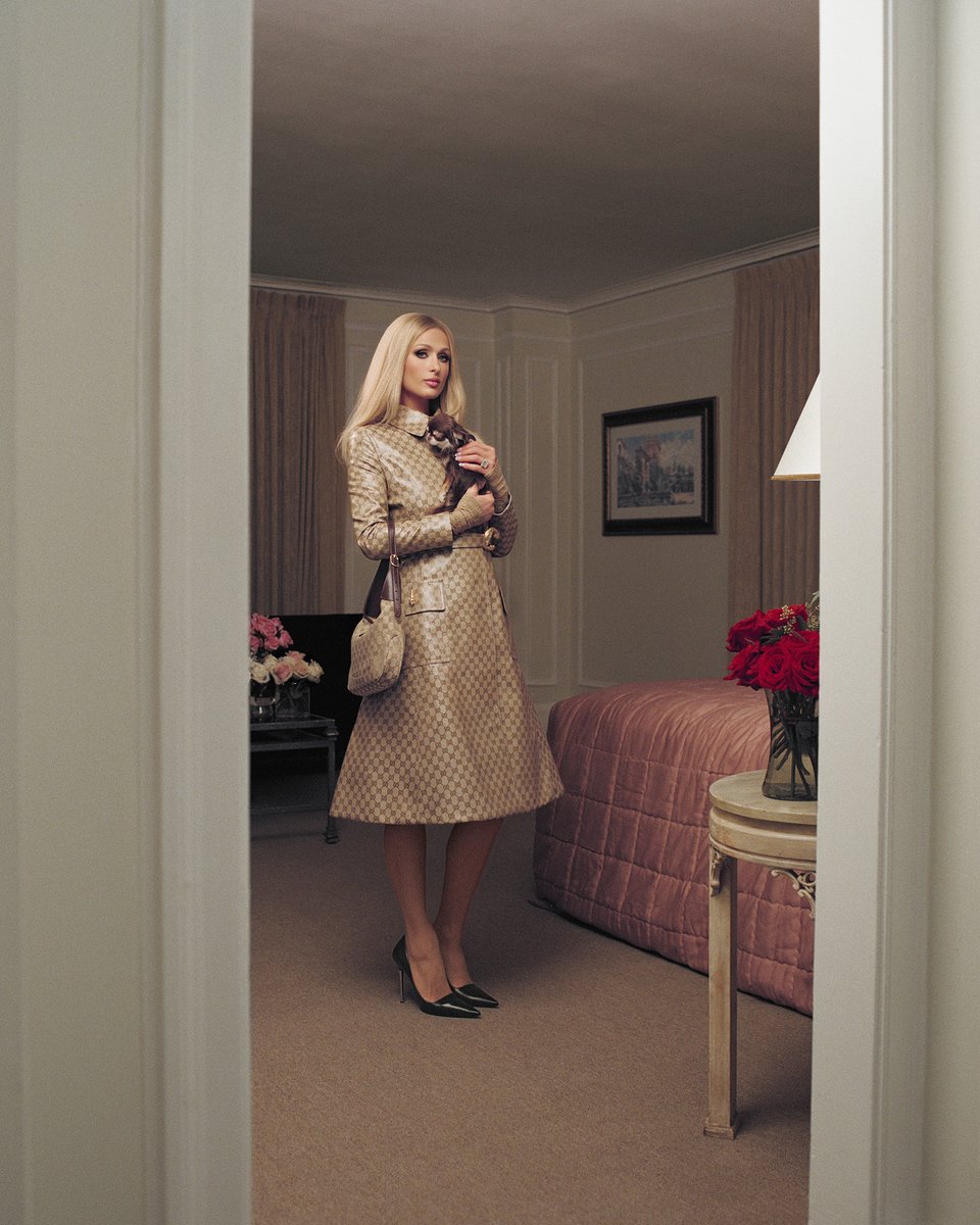 gucci's tweet image. A SELF-LOVE STORY 

@ParisHilton in the new Valentine’s Day editorial by @InterviewMag.

#ParisHilton #GucciLaFamiglia