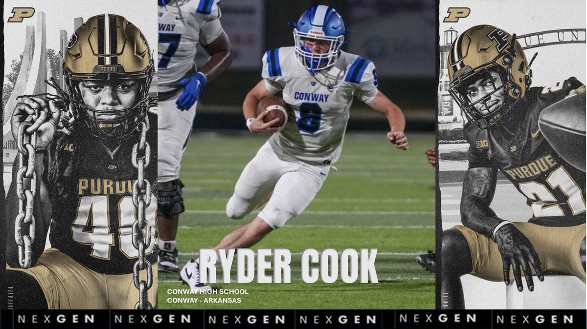 2028 QB Ryder Cook <a href="/RyderXCook/">Ryder “X” Cook '28 QB</a> Conway HS <a href="/WampusCatFB/">Wampus Cat Football</a> (Conway-Arkansas) is set to for a Saturday visit with Purdue <a href="/BoilerFootball/">Purdue Football</a> <a href="/bradodom/">Coach B.O.</a>