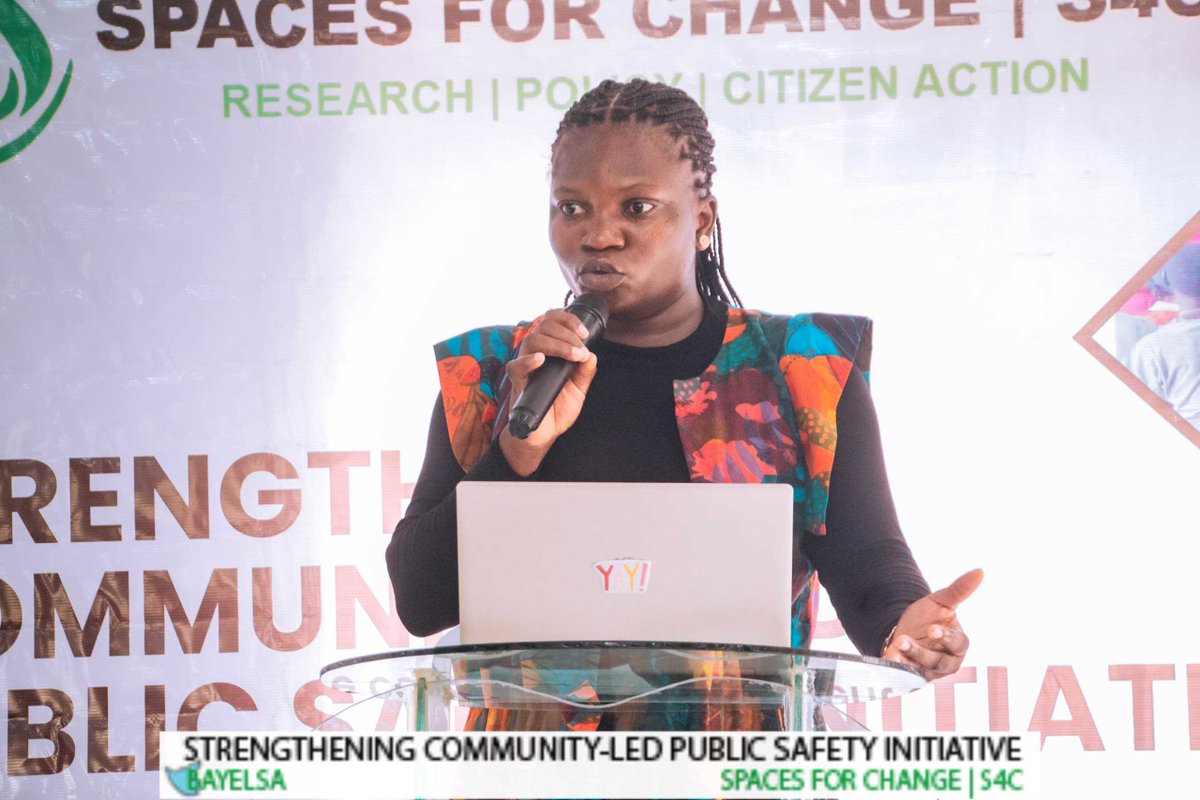Dataphyte's tweet photo. Earlier today, Dataphyte trained neighbourhood security watch groups in Amassoma community, Bayelsa State, on community mobilisation and media engagement as part of the legal empowerment program for Neighbourhood Security Watch organised by @Spaces4Change under the people-centred public safety project.

During her session, Dataphyte’s Program Officer,  Funmilayo Babatunde (@oyedunbabs), emphasised the role of community mobilisation in strengthening community safety. She noted that bringing together diverse stakeholders, across age groups, social backgrounds, and occupations, who are either affected by a problem or play a role in solving it is central to people-centred public safety.

She further explained that conflict and security challenges are inevitable in any community where people coexist. However, the effectiveness of responses depends on the approach taken to address each issue, as well as the extent to which affected stakeholders and those with influence are consulted and actively involved in resolving each issue.

Another key focus of Dataphyte's session was how the neighbourhood security watch group can engage the media more effectively to tell their stories, raise awareness about community issues, without escalating tension. She highlighted that the narratives communities project can shape how conflicts are perceived, noting that tone and framing can either reduce fear or amplify it.

The session was complemented by other trainings that focused on the legal provisions guiding the activities of neighbourhood security watch groups, including the legal dos and don’ts within their communities.

Overall, the training forms part of the broader objective of the People-Centred Public Safety Project, which aims to strengthen safety structures that are community-driven, community-centred, and aligned with the best interests of the community.

#DataforDevelopment #Data #Security #PeaceCommunication #PublicSafety
