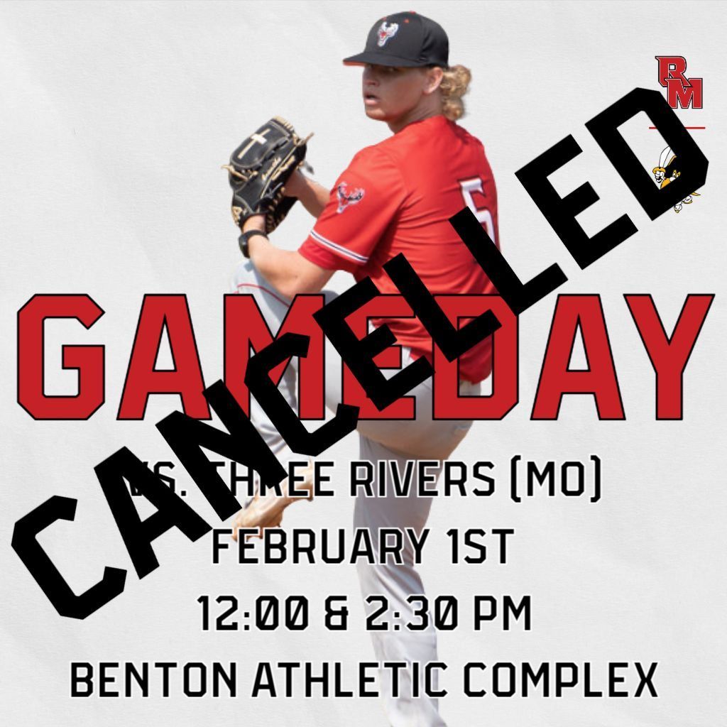 <a href="/UARMBaseball/">UARM Baseball</a> vs. Three Rivers (MO) at Benton High School has been CANCELLED for Sunday! #DefendTheMountain