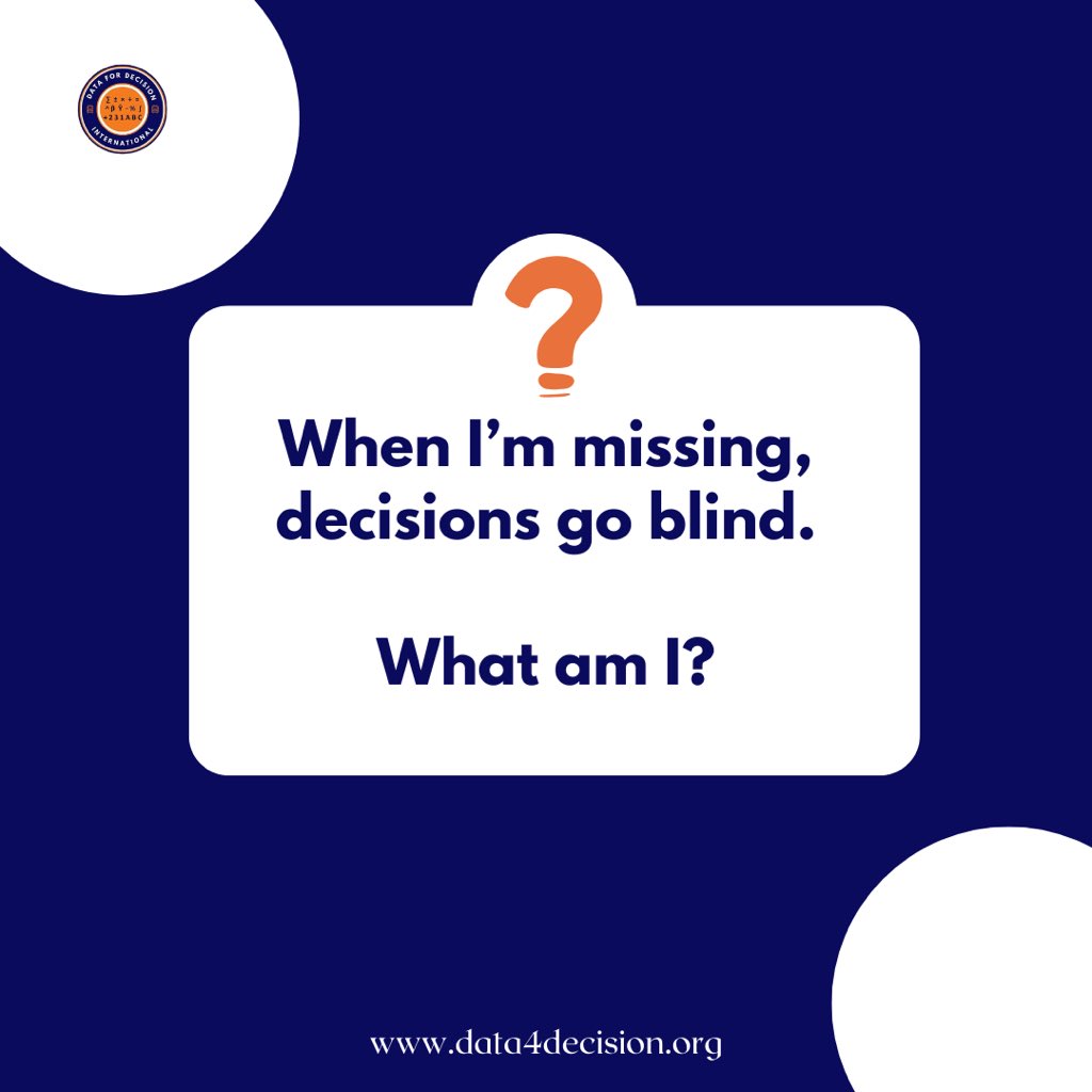 Data4_Decision's tweet photo. What do you think the answer is?
Drop your response in the comment section and reshare to keep the conversation going.......

#DataDrivenDecisions 
#DecisionMaking 
#DataSystems 
#EvidenceBased 
#DataGovernance https://t.co/uKF9VMVO97