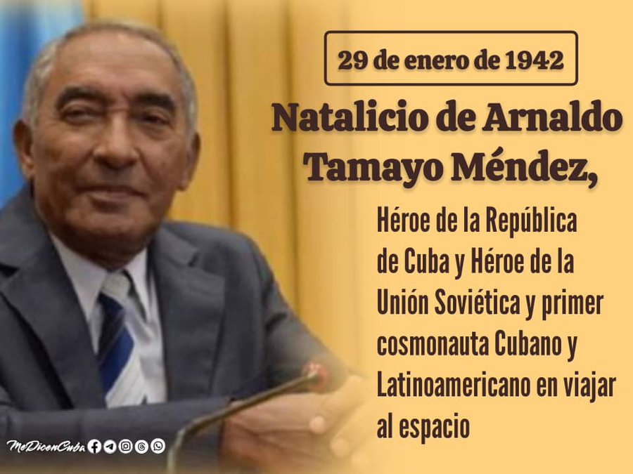 ¡Felicidades a un héroe de la patria y del cosmos!
Su viaje un giganteco salto para Cuba y un rayo de inspiración para millones.

#HonrarHonra
#CubaViveEnSuHistoria