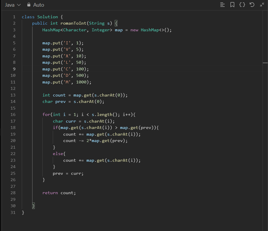 Neels2005's tweet photo. Day-19 of #100DaysOfCode 

Did revision of previous questions and solved 3 problems today  
-- Roman to Integer 
-- Fruits in Basket 
-- Longest Repeating Character Replacement

#DSA #Java #SlidingWindow #LeetCode #Coding #Consistency #100DaysOfCode https://t.co/LosRO0WVHb