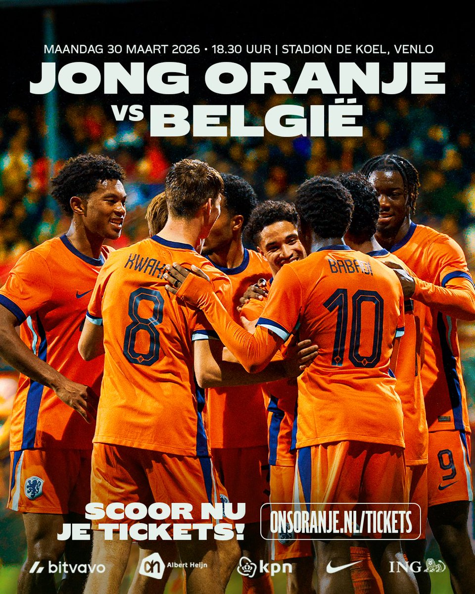 OnsOranje's tweet photo. Jong Oranje in Venlo! ๐
๐ฆ๐๐ข๐ข๐ฅ ๐ก๐จ ๐๐ ๐ง๐๐๐๐๐ง๐ฆ ๐ซ: https://t.co/daJOgatpgf
#TheNextUp https://t.co/IM77Z44dPo