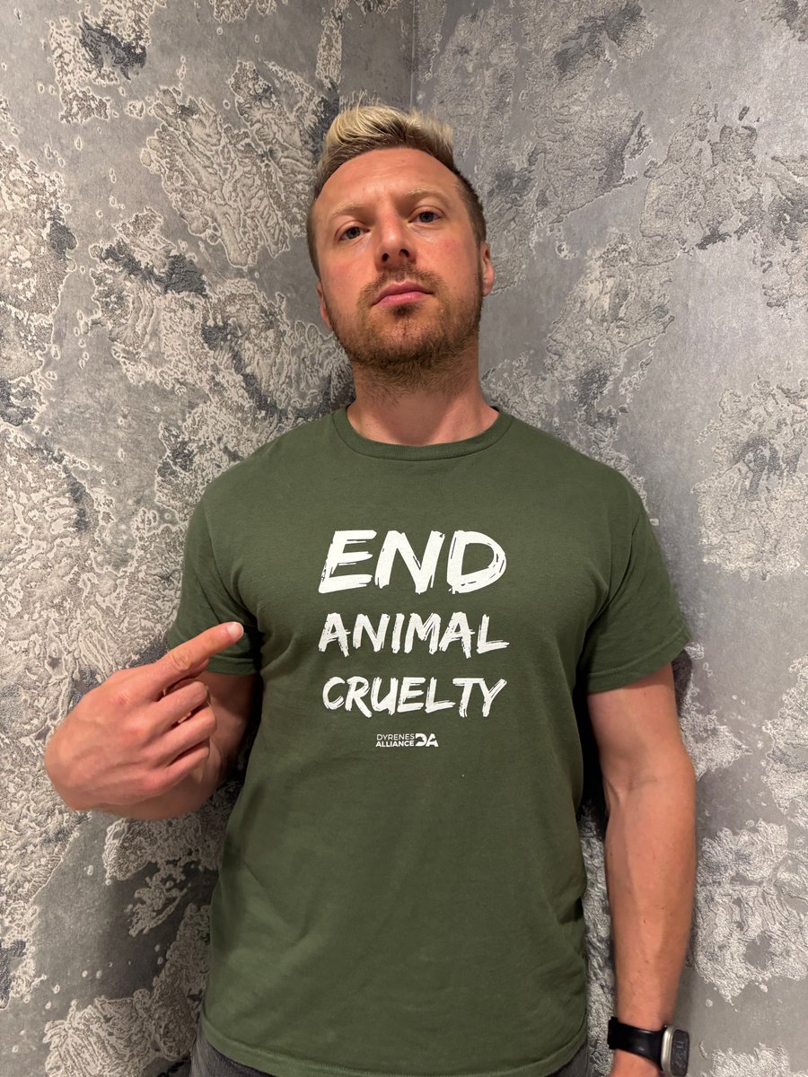 Are you with me? ✊ #EndAnimalCruelty [shirt: Dyrenes Alliance]