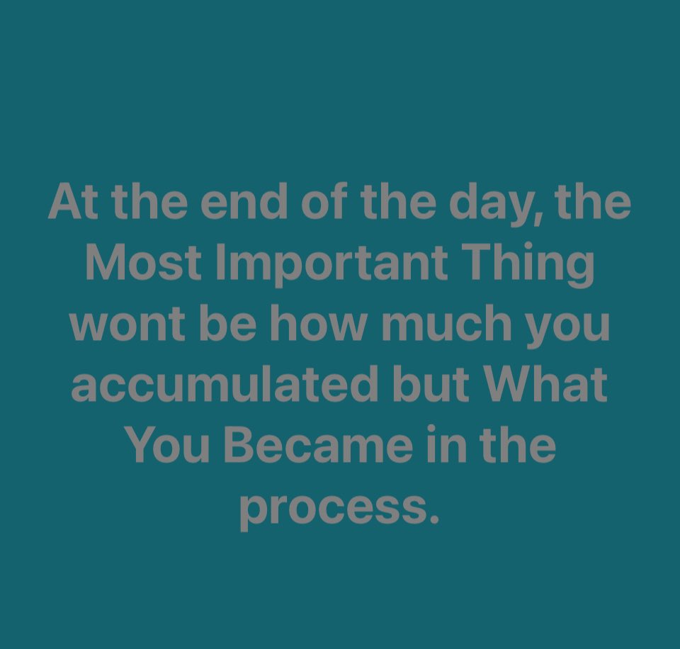 The most #Important thing