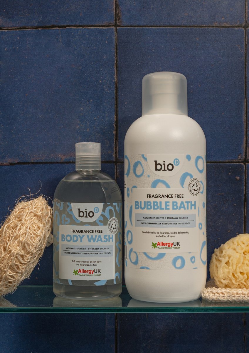 thebiodcompany's tweet photo. Are you #TeamShower or #TeamBath? 🛁🚿
We’ve got you covered with our Fragrance Free Body Wash & Bubble Bath — both Allergy UK approved & refillable!
Shop here: https://t.co/RKmcZFLLIo
#BioD #FragranceFree https://t.co/9bHYzgMpwq