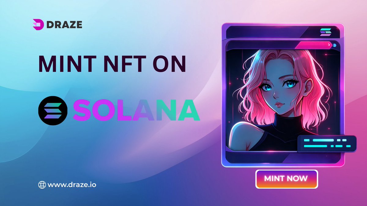 DrazeLab's tweet image. New NFT Drop on Solana Blockchain

🎨 Limited Edition NFTs
⚡ Fast • Low Fees • On-chain

🔗 Mint Now: launchmynft.io/collections/2m…

💰 Retweet + Comment your wallet address
🎁 Win $50
#SolanaNFT #NFTDrop #Web3
