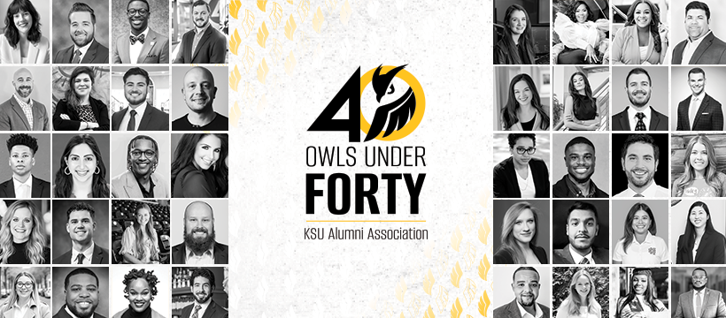 kennesawstate's tweet photo. Meet the Kennesaw State University Alumni Association's 40 Owls Under 40 Class of 2026! These graduates lead the way in their fields, while proudly representing KSU. Read more about the Class of 2026 at the link below.
๐: https://t.co/1G7XZYeINR https://t.co/hCBSzm407c