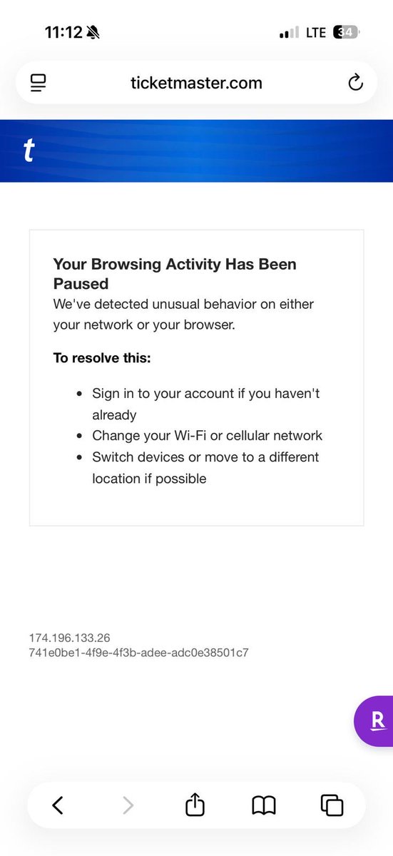 andreammagers's tweet photo. @Ticketmaster a real human here trying to get harry styles tickets for the dates I registered for accused of being a bot and locked out. What the fuck, fix this https://t.co/RRig9qrwPg