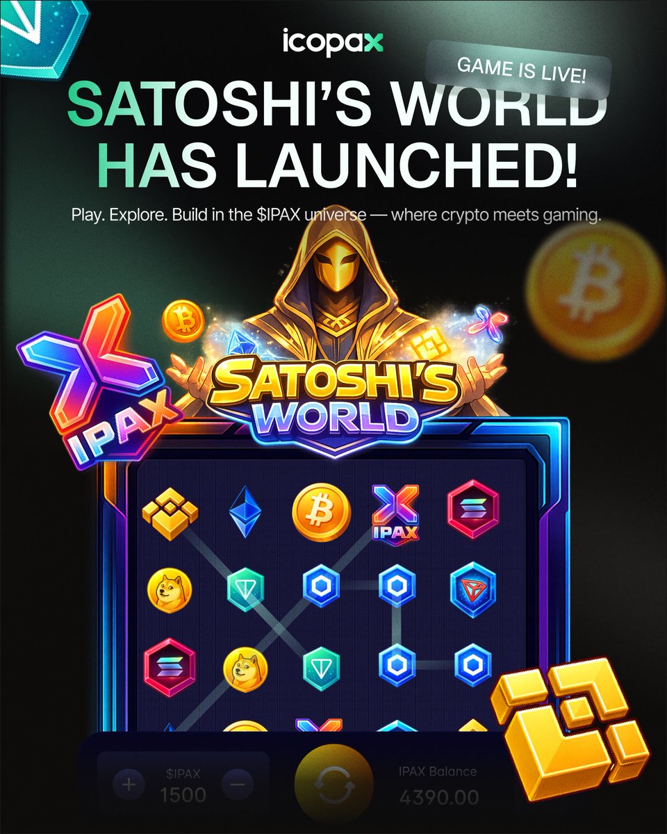 It’s official. 🚨

Satoshi’s World is LIVE. 🎮
Play, explore, and build in the $IPAX universe, where crypto meets gaming.

Jump in and start playing now.
