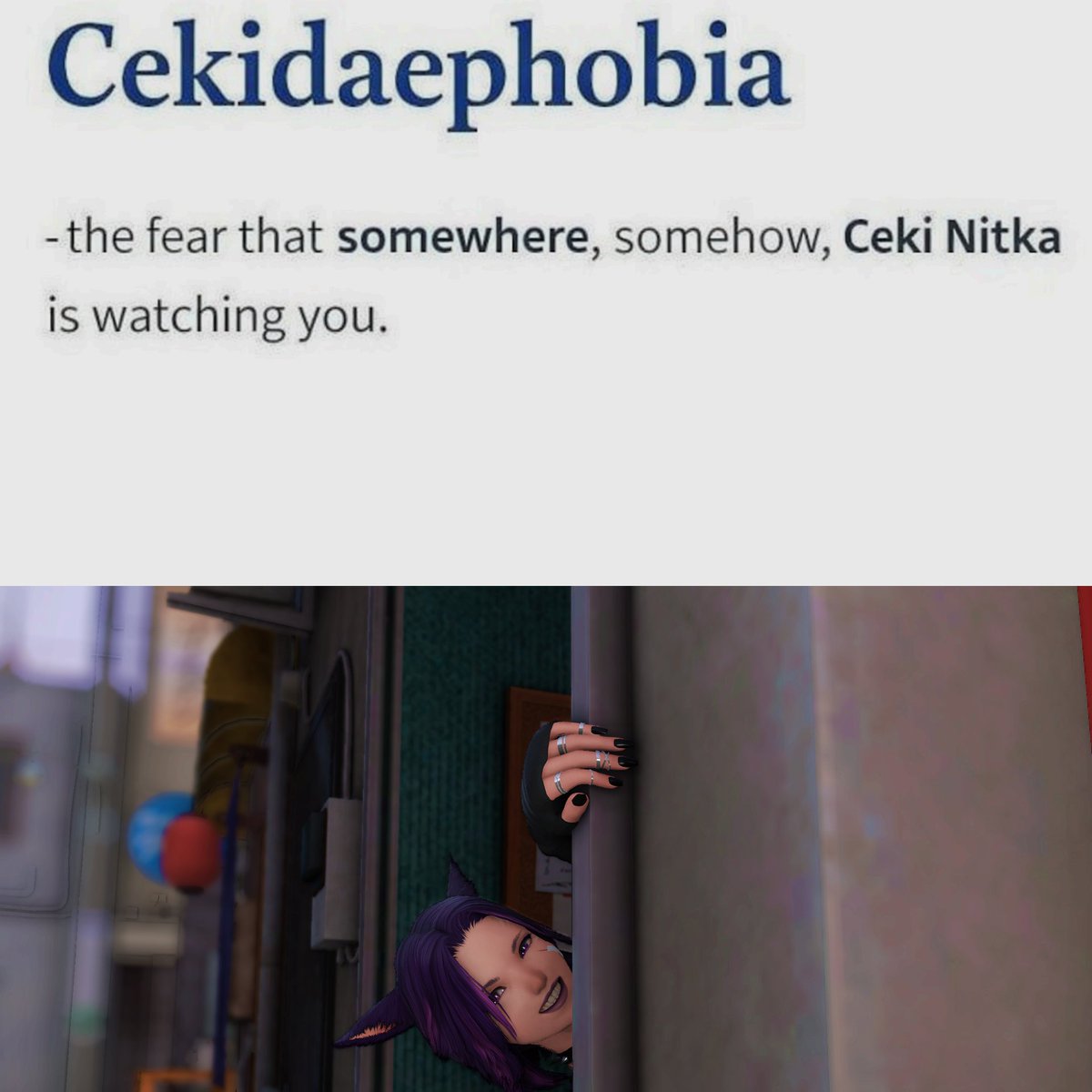Cekidaephobia - the fear that somewhere, somehow, Ceki Nitka is watching you
