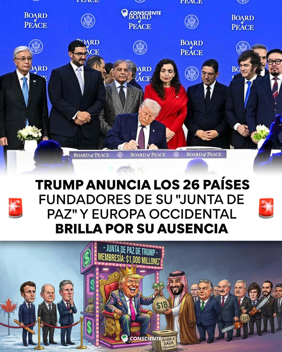 💰 El precio de la "PAZ" según Trump: membresía permanente cuesta MIL MILLONES de dólares..Con ese pago, cada país tiene membresía de 3 años renovable a discreción del Presidente Estadounidense, quien retiene la Presidencia de la junta INCLUSO después de dejar la Casa Blanca.