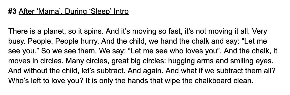 # 3

a lot of this speech is fairly nonsensical and i’m finding it hard to understand its message and purpose. but the fact it plays whilst gerard and the clerk are drawing the “chalk” body outline and playing children’s games holds significance.