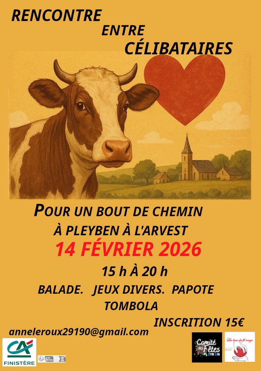 Le 14 février à Pleyben.
Rencontre entre célibataires.