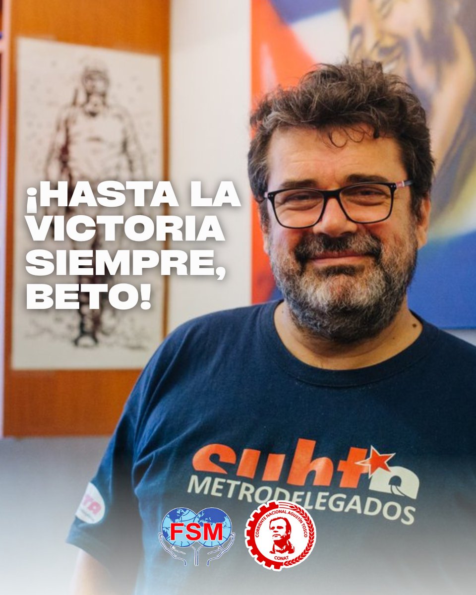 ¡Hasta la victoria siempre, Beto! ✊🏽

Despedimos a un gran compañero y dirigente sindical, que enfrentó a la burocracia y encabezó grandes luchas de su gremio y del movimiento obrero argentino. Abrazamos a lxs compañerxs del sindicato y a su familia.