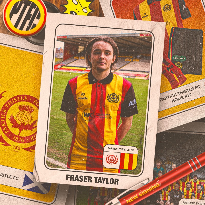 PartickThistle's tweet photo. ✍️ Creative midfielder Fraser Taylor has joined the club on loan from St. Mirren until the end of the season, subject to Scottish FA clearance.

Welcome to Maryhill, Fraser!

Read more: https://t.co/lTnf8CPyR0