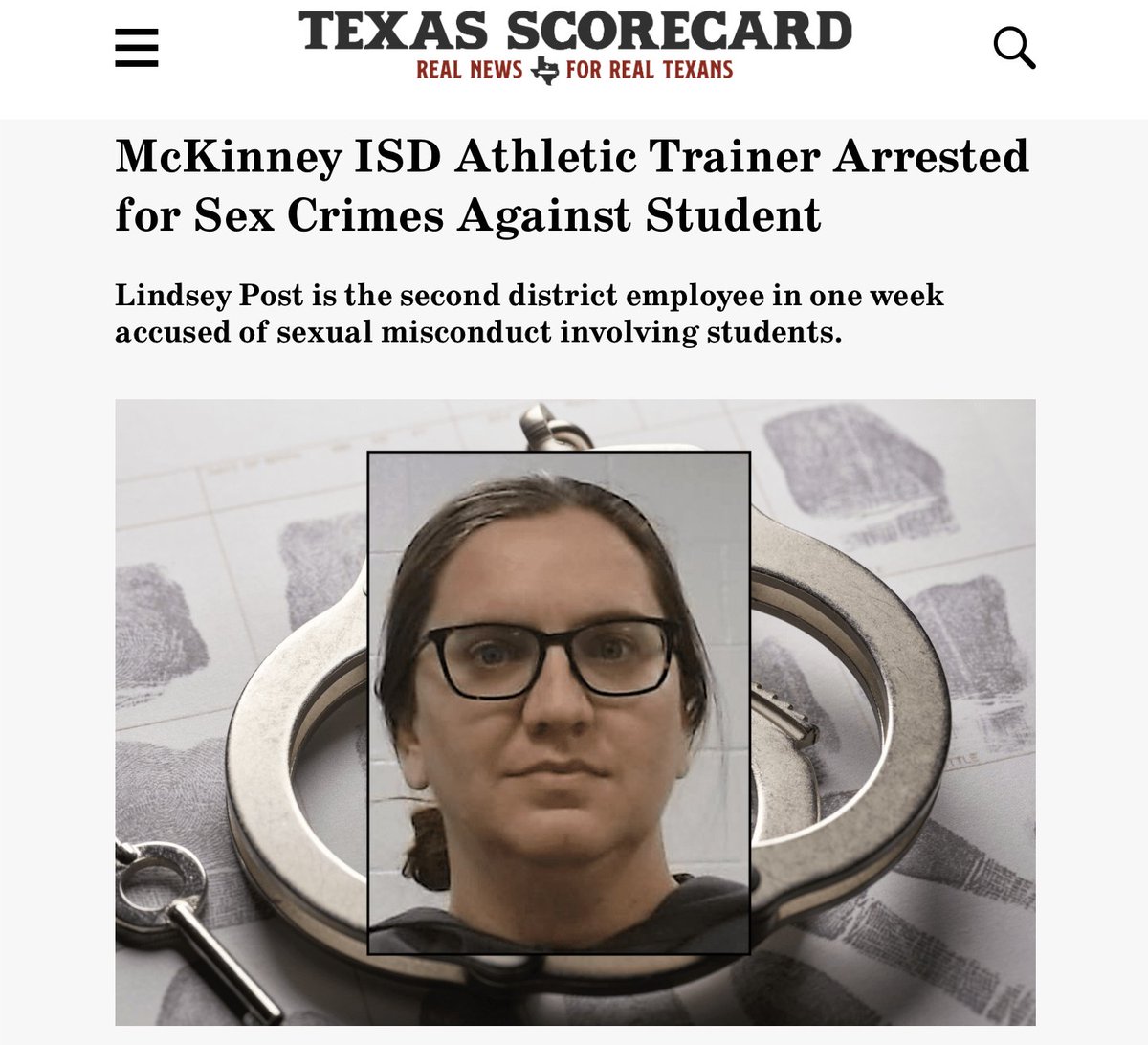 Just another day in Texas' public schools...

Second <a href="/mckinneyisd/">McKinney ISD</a> teacher in a week accused of s3xual misconduct involving a student.

Maybe someone needs to ask WHY McKinney ISD is hiring these kinds of people??