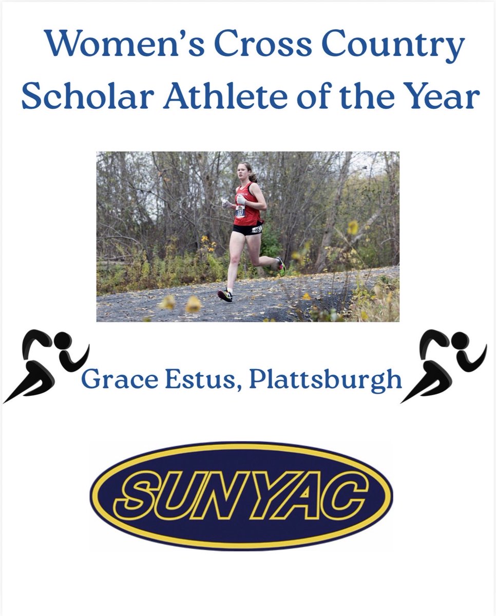 SUNYACsports's tweet image. Congratulations to Grace Estus, Josh Mayer, and Olivia Kutz for winning the Fall 2025 SUNY Scholar Athlete of the Year!!! #newpaltz #plattsburgh #buffalostate