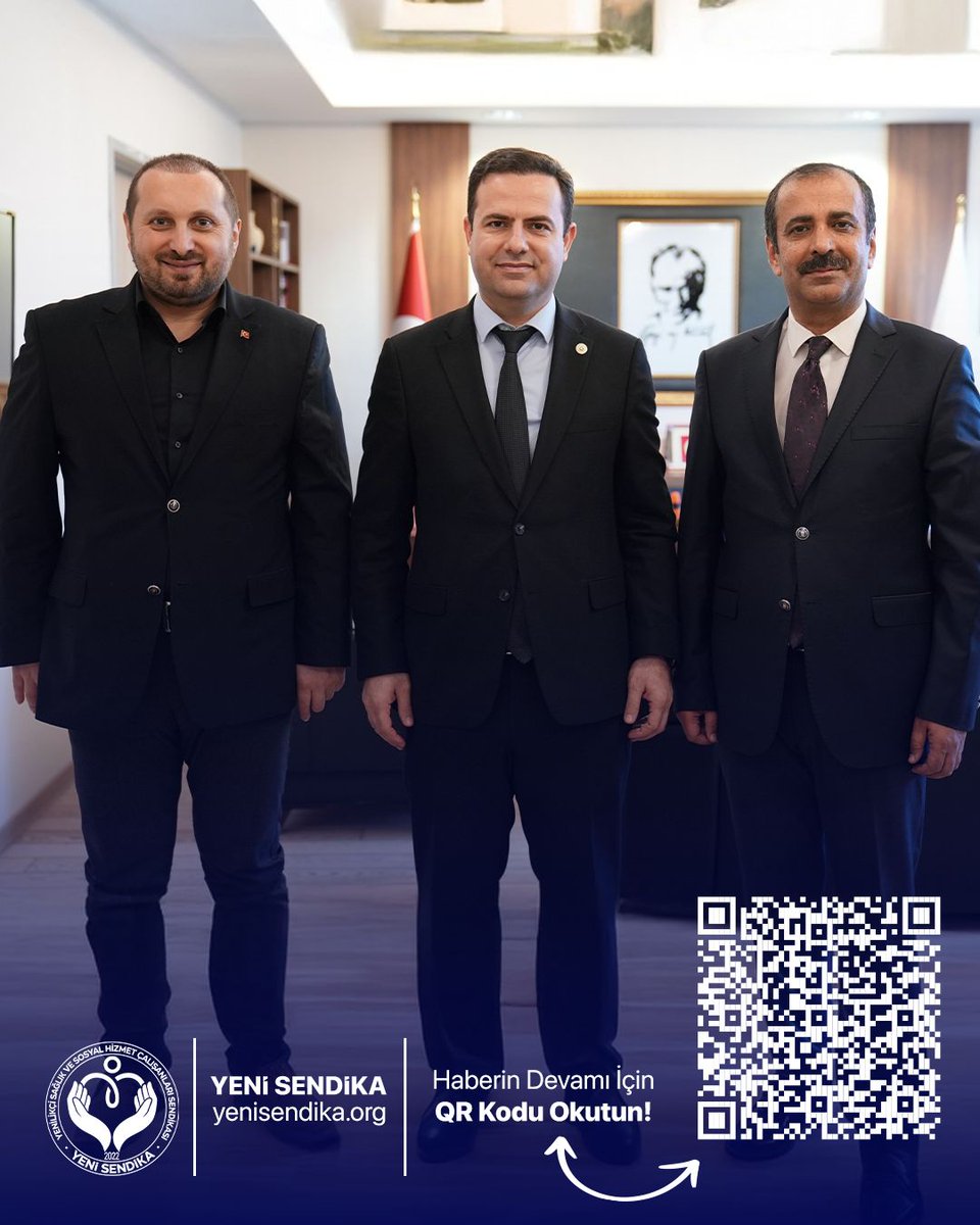 Yeni Sendika Genel Başkanımız Metin Memiş ile
Genel Başkan Vekilimiz Recep Temel,
Sağlık Bakanlığı Sağlığın Geliştirilmesi Genel Müdürü Doç. Dr. Muhammed Atak’ı ziyaret etti.
Ziyarette; STK’ların sahada yürüttüğü çalışmaların bakanlık nezdindeki önemi vurgulanırken,
sağlık