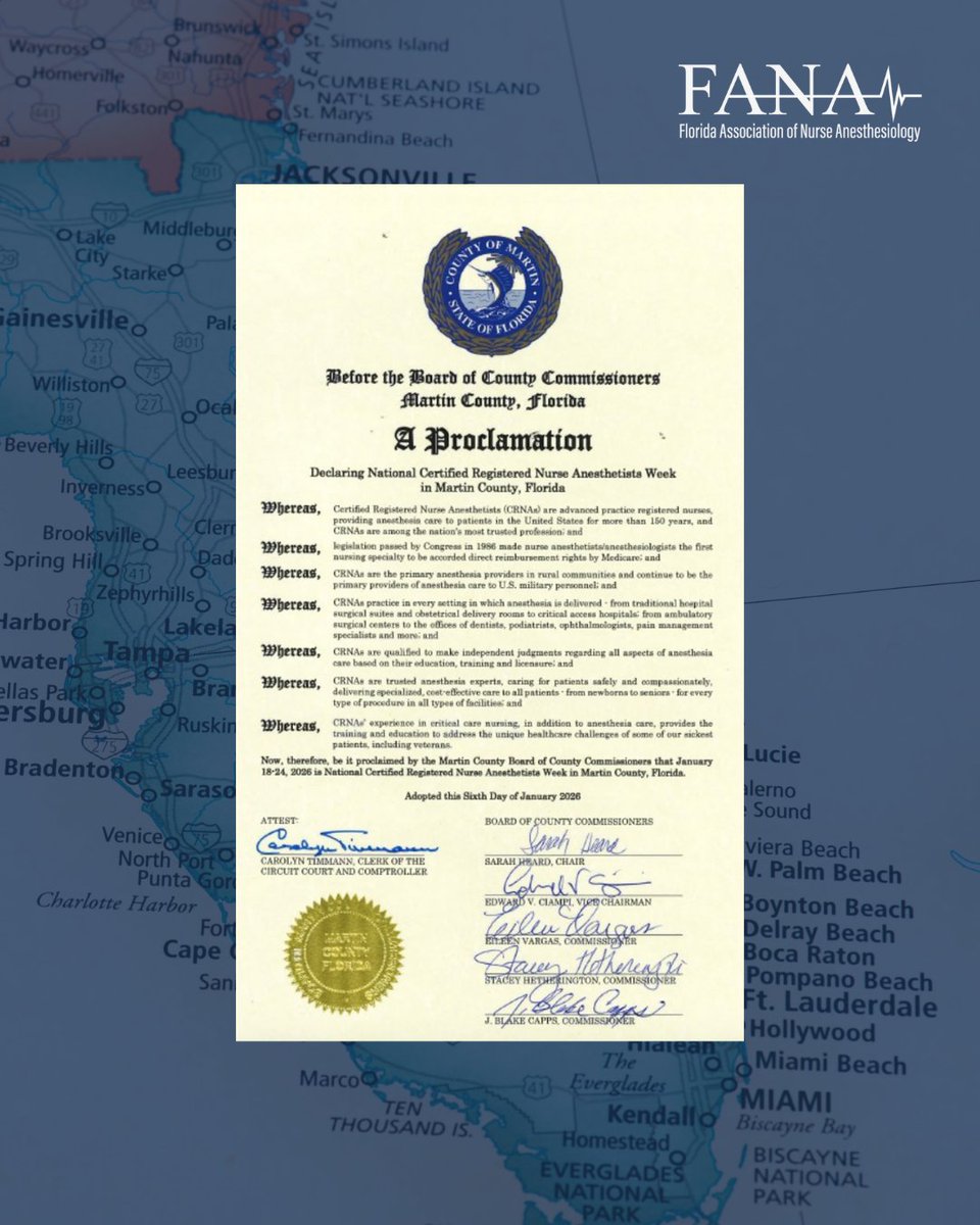 Thank you <a href="/martincounty/">Public Forum</a> for this proclamation declaring this week #crnaweek