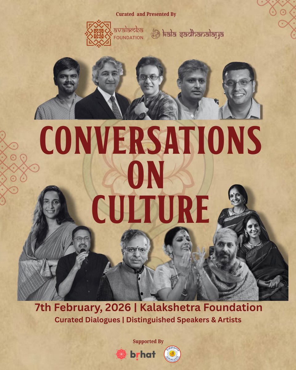 avalambafdn's tweet photo. Extremely happy to be the curators along with Kala Sadhanalaya for the 1st edition of Conversations on Culture. Please follow the handle @cultconvos  for updates and registration link. 

#ConversationsOnCulture https://t.co/AnrL4pahUl