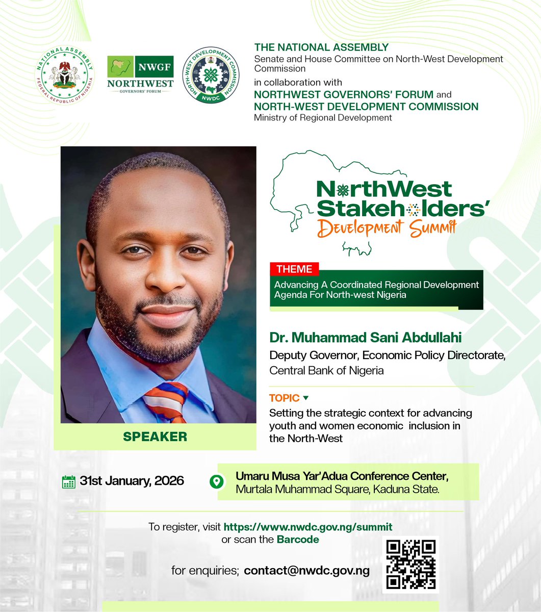NWDCOfficialNg's tweet photo. Expect insightful speakers, strategic conversations, and actionable commitments for growth and transformation across the North-West.

🔗 Register now: https://t.co/nUWLXj3O1Y

#NWSDevSummit #NASSNWDCSummit #NWDC https://t.co/GNhbaYGW8z