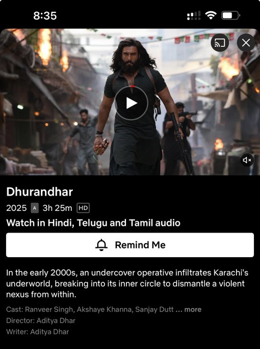 updates_ott's tweet image. #Dhurandhar on Netflix on 30th Jan 
#DhurandharOnNetflix #OTTUpdates