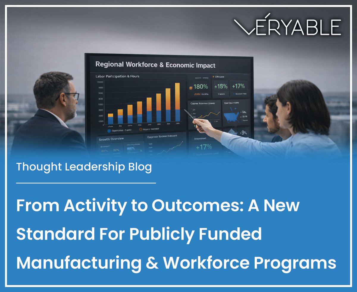 Publicly funded manufacturing, workforce, and economic development programs have reached a tipping point. 
As oversight intensifies, the standard for success is shifting.

It's no longer enough to report on "activity", whether that's funding deployed, meetings held, or workshops
