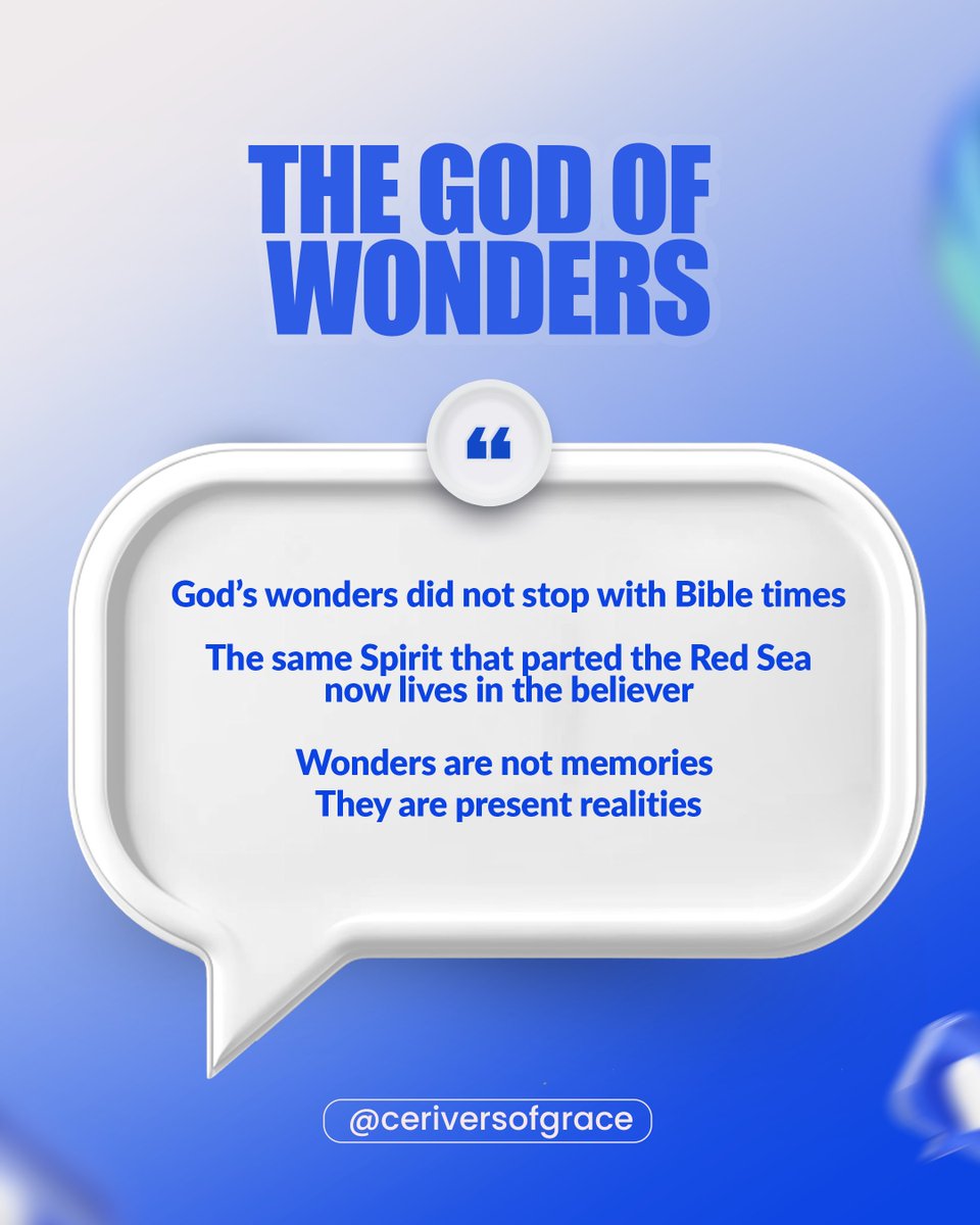ceriversofgrace's tweet photo. Sermon Recap:THE GOD OF WONDERS 

We have heard of His wonders
We have read of His power
But God never intended for His acts to remain on the pages of Scripture alone

He is still declaring His strength among the people Psalm 77:14, Psalm 78:3

The God of Wonders is our God https://t.co/MMDnfrFEpw