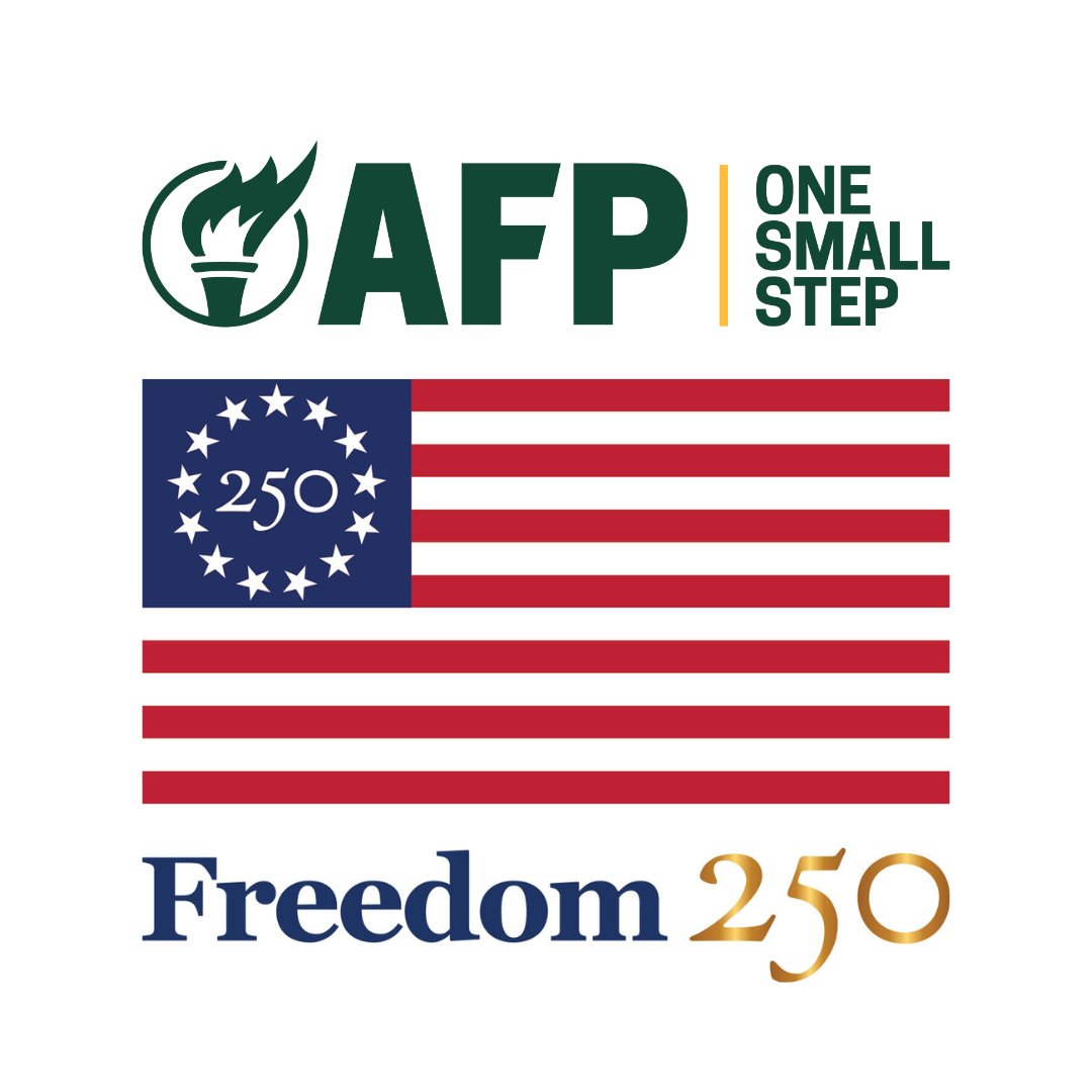 AFPhq's tweet image. We believe America’s 250th anniversary is an opportunity to reflect on our history, celebrate our founding principles, and advance freedom to move our country forward.

As a part of that mission, we are thrilled to become a network partner of @Freedom250 through One Small Step!