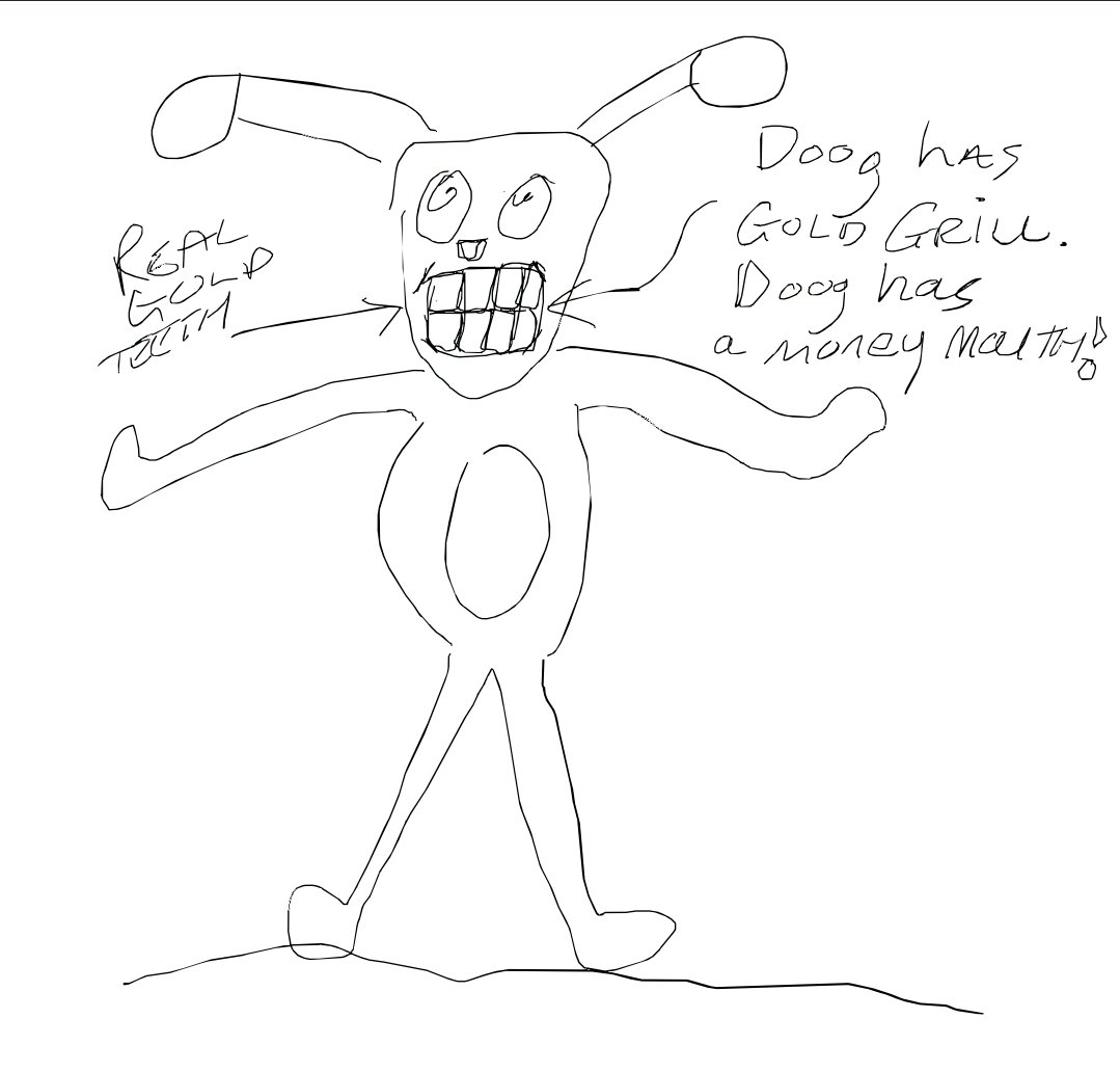 AutisticDoog's tweet photo. Doog invested early, $Gold grill = make a milli. https://t.co/EUpFZ08xlp