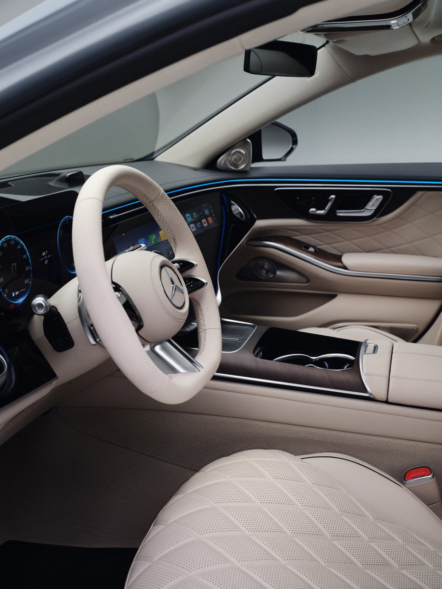 The next generation of presence has arrived. Say hello to the new #SClass. 

With a bolder silhouette, twin-star headlamps, the first illuminated Mercedes star and an enlarged illuminated grille, the new S-Class commands presence at any time of day. 

Inside, the MBUX Superscreen