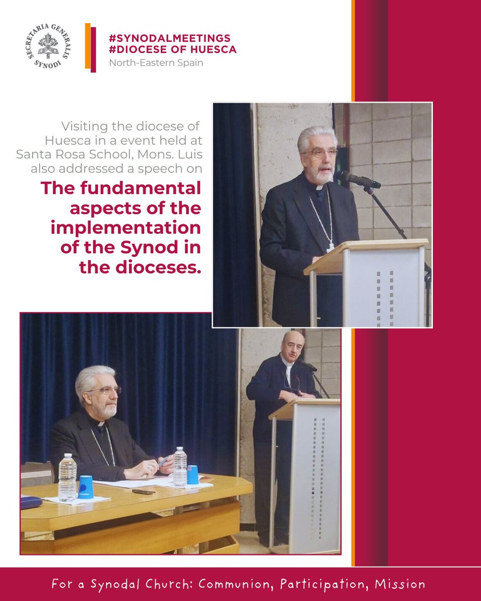 Synod_va's tweet photo. 📍 January #SynodMeetings: Mons. Luis Marín de San Martín will share the #FinalDocument in Toledo (30–31 Jan), Mid Jan he also addressed the Diocese of Huesca, and he held a conference in a panel discussion with the 12 presidents of Caritas in Latin America and the Caribbean. https://t.co/93qWGG9lAI