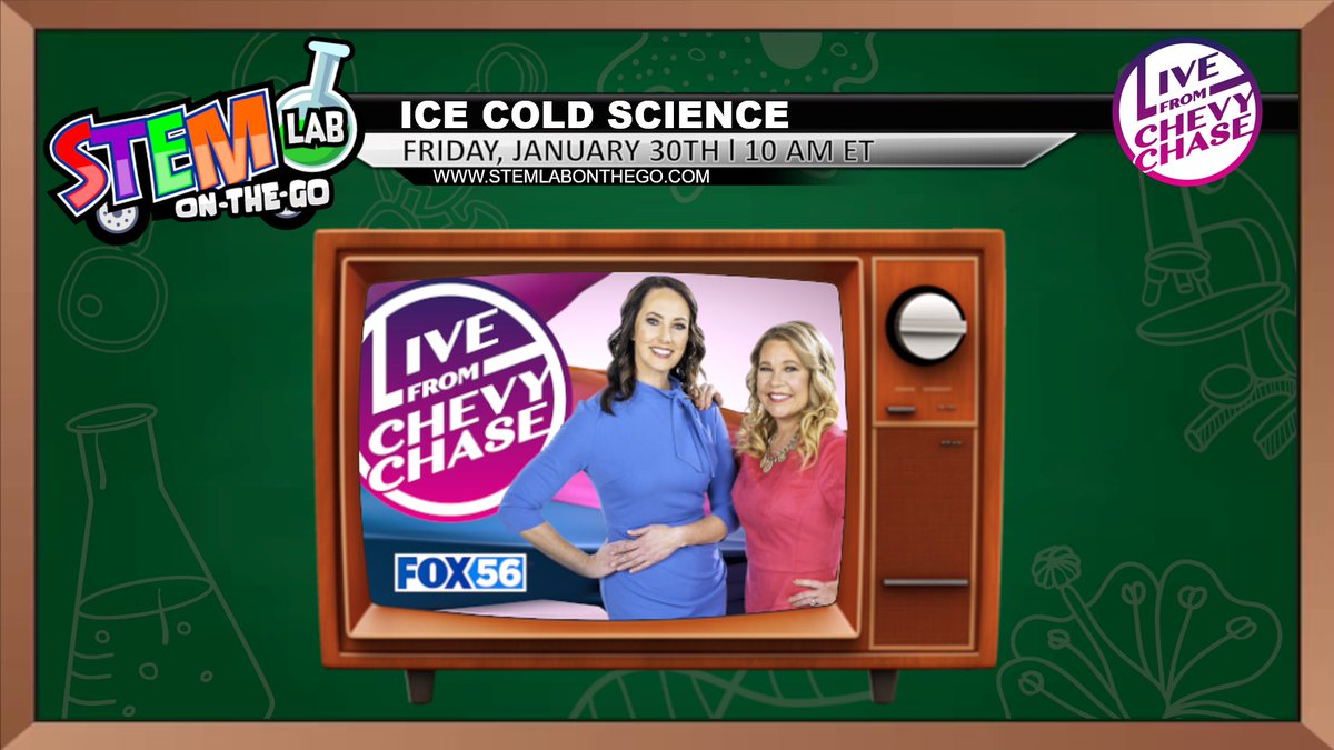 STEMLabOnTheGo's tweet photo. Get ready to geek out with Kentucky's own 'Mr. Science' - yep, that's me! Tune in this Friday at 10 am ET for a blast of Ice Cold Science experiments during LIVE from Chevy Chase, on FOX56. Watch it live at https://t.co/WYCseiSMiN. ☃️🧊❄️ #MrScience #STEMLabOnTheGo #LIVEFromChevyChase #FOX56